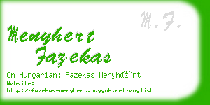 menyhert fazekas business card